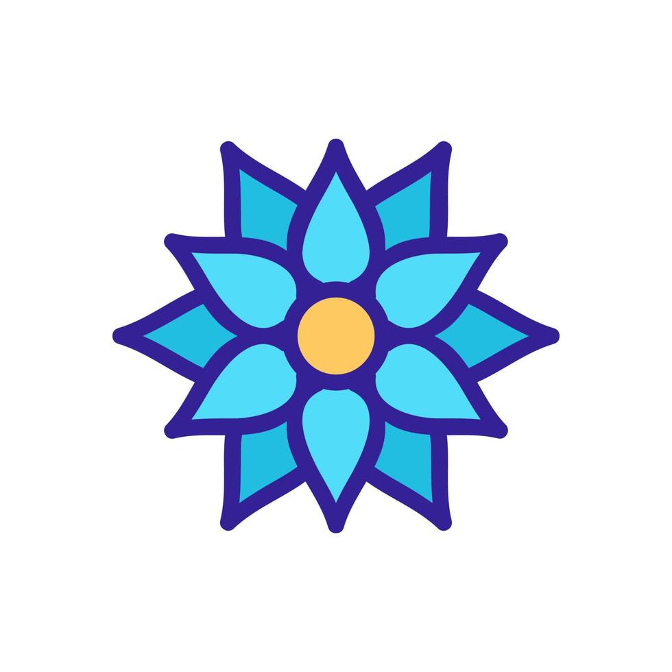 illustration de contour vectoriel icône fleur bouddhiste