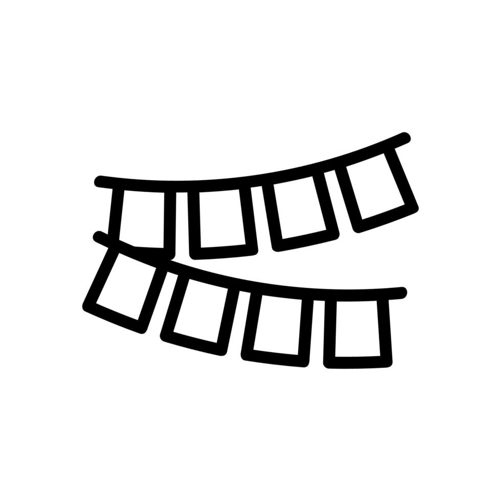 guirlande drapeaux icône vecteur contour illustration
