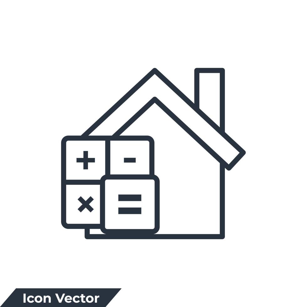 illustration vectorielle du logo de l'icône d'hypothèque. taux pour le modèle de symbole hypothécaire pour la collection de conception graphique et web vecteur