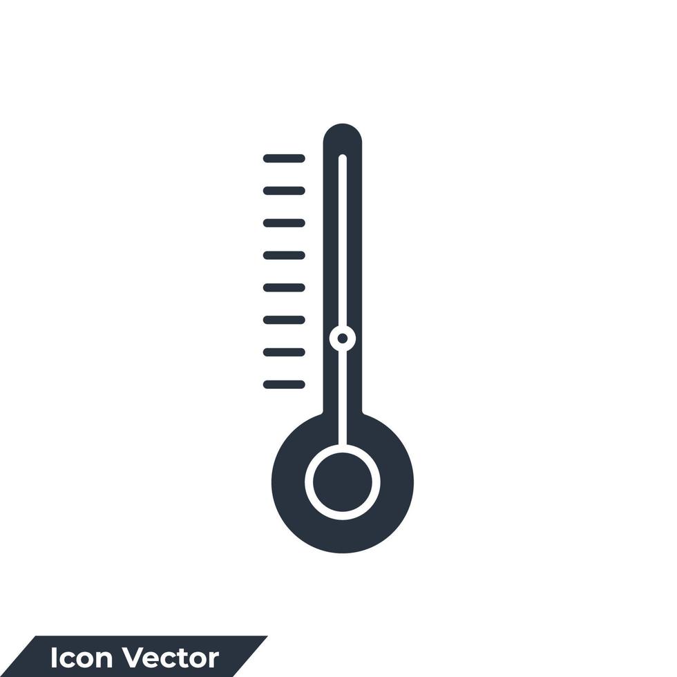 thermomètre icône logo illustration vectorielle. modèle de symbole de mesure pour la collection de conception graphique et web vecteur