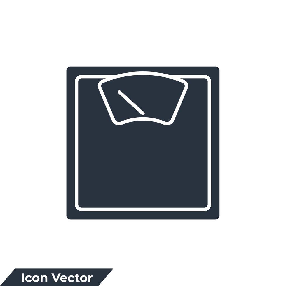 illustration vectorielle du logo de l'icône de l'échelle de poids. modèle de symbole de mesure pour la collection de conception graphique et web vecteur