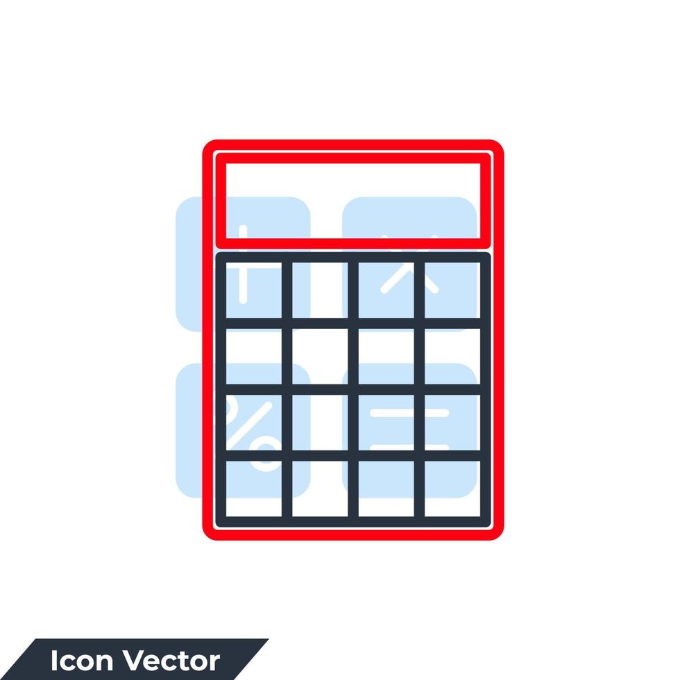 calculatrice icône logo illustration vectorielle. modèle de symbole des finances pour la collection de conception graphique et web vecteur