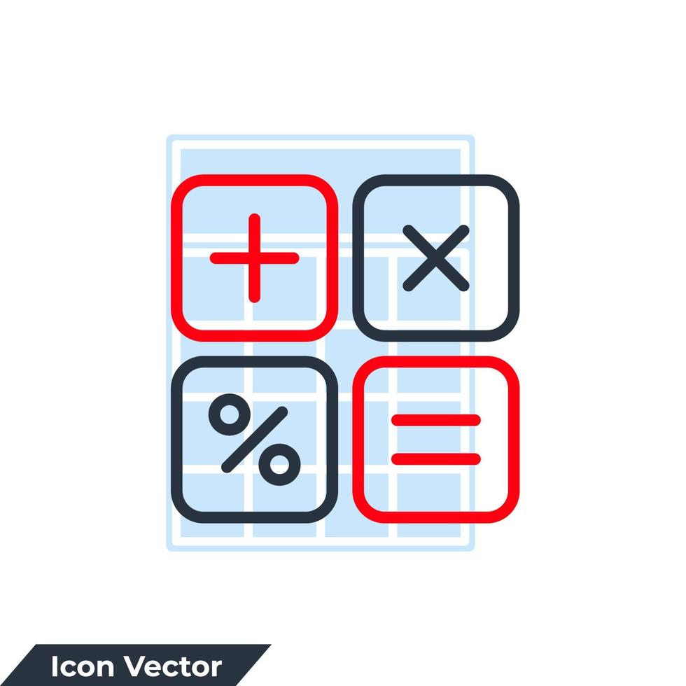 calculatrice icône logo illustration vectorielle. modèle de symbole des finances pour la collection de conception graphique et web vecteur