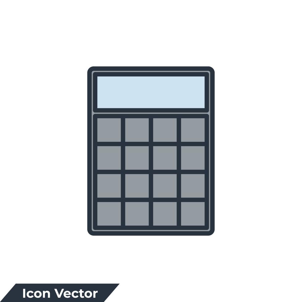 calculatrice icône logo illustration vectorielle. modèle de symbole des finances pour la collection de conception graphique et web vecteur