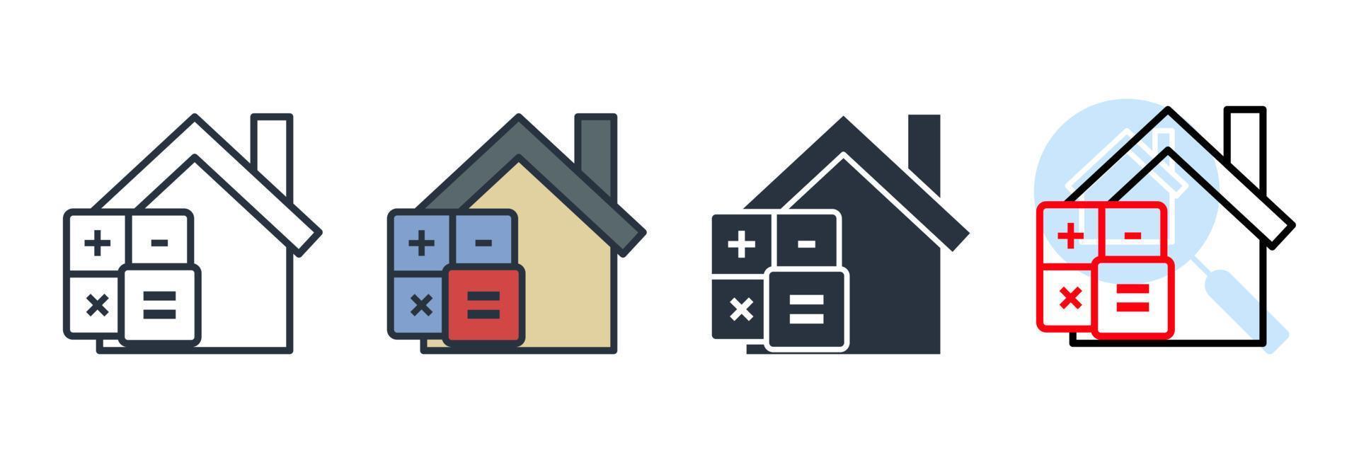 illustration vectorielle du logo de l'icône d'hypothèque. taux pour le modèle de symbole hypothécaire pour la collection de conception graphique et web vecteur