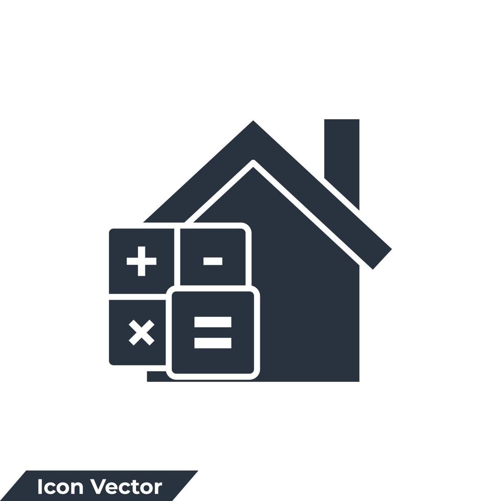 illustration vectorielle du logo de l'icône d'hypothèque. taux pour le modèle de symbole hypothécaire pour la collection de conception graphique et web vecteur