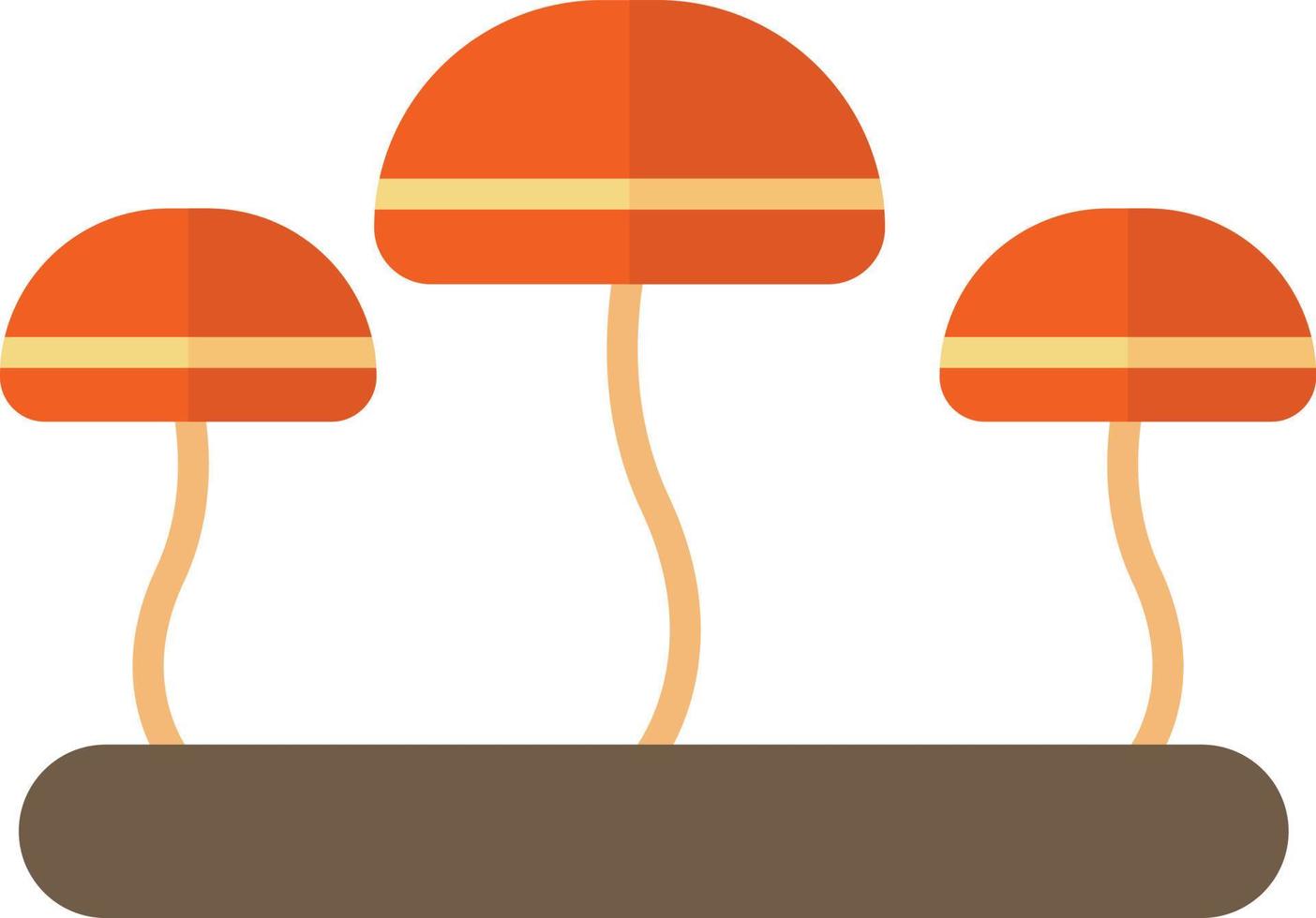 icône plate champignon vecteur