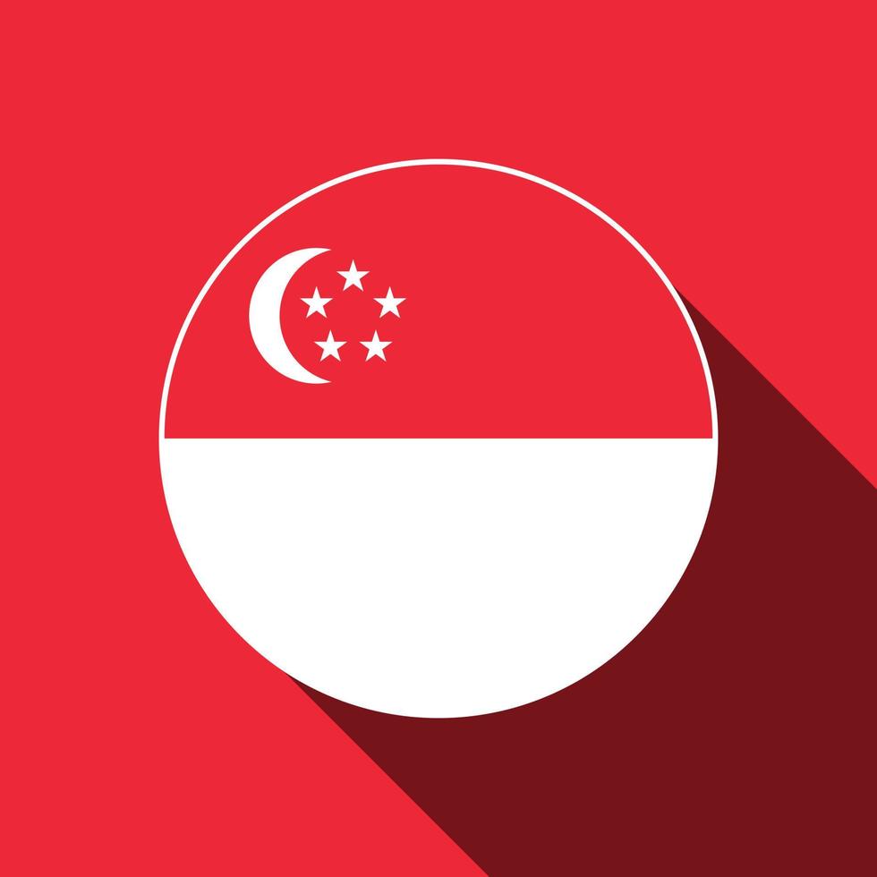 pays singapour. drapeau de singapour. illustration vectorielle. vecteur