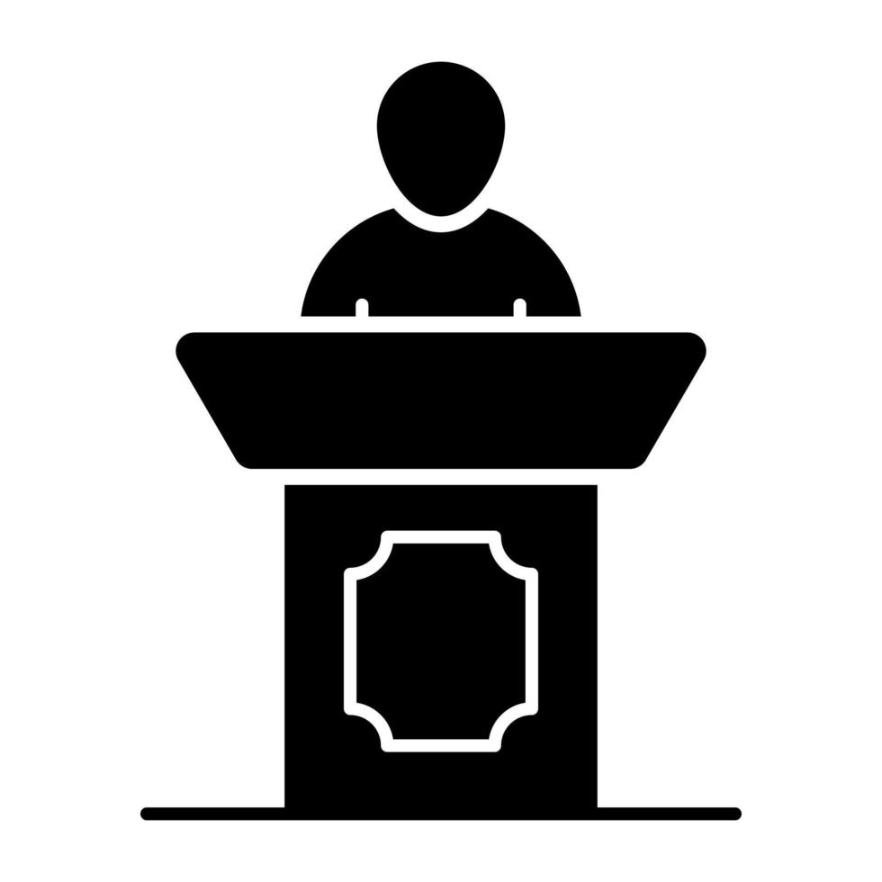 avatar devant le haut-parleur, conception solide de l'orateur vecteur