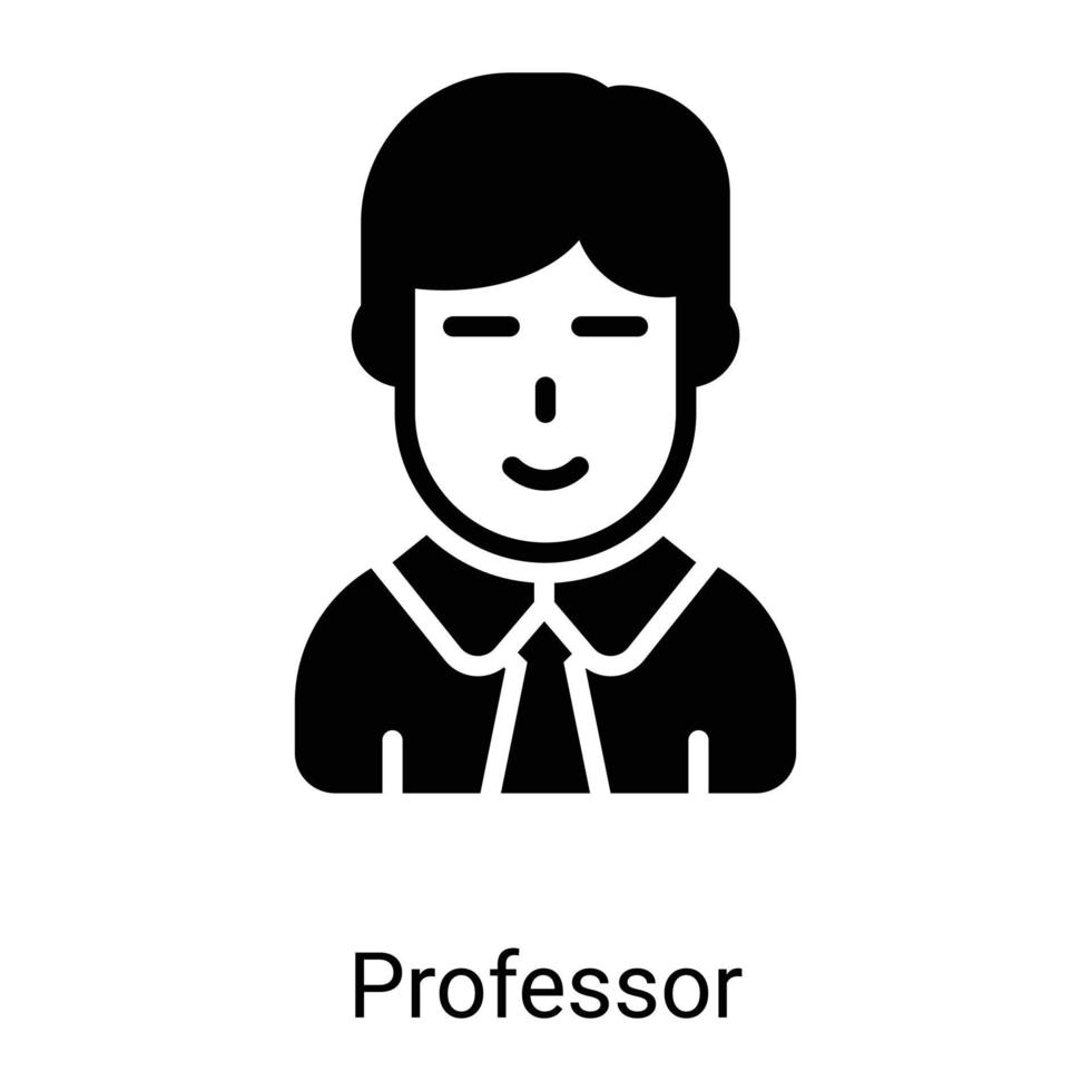 professeur, icône de ligne enseignant isolé sur fond blanc vecteur