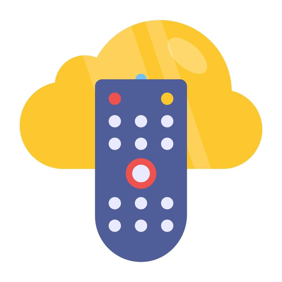 icône de conception parfaite de la télécommande cloud vecteur