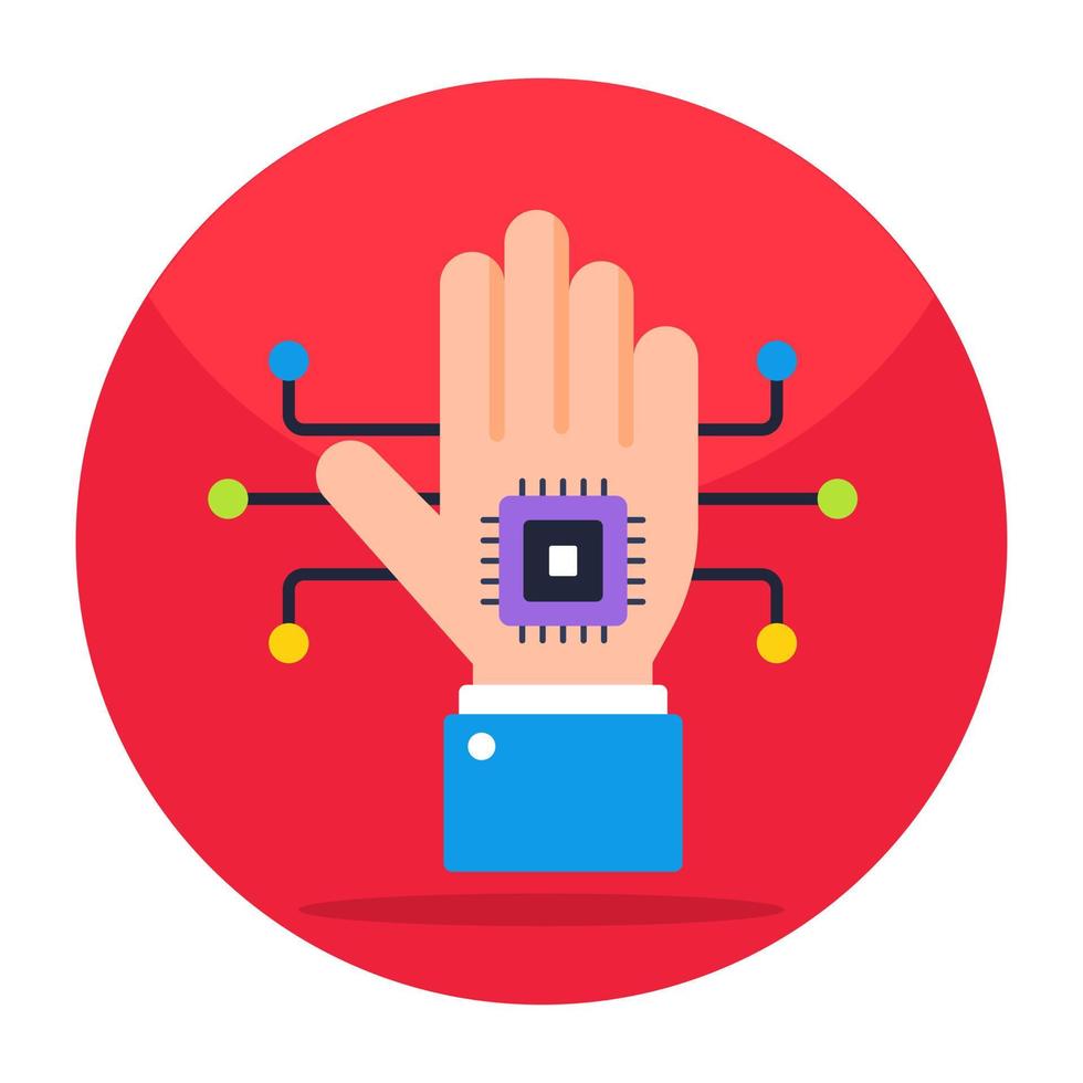 icône de conception modifiable du processeur manuel vecteur