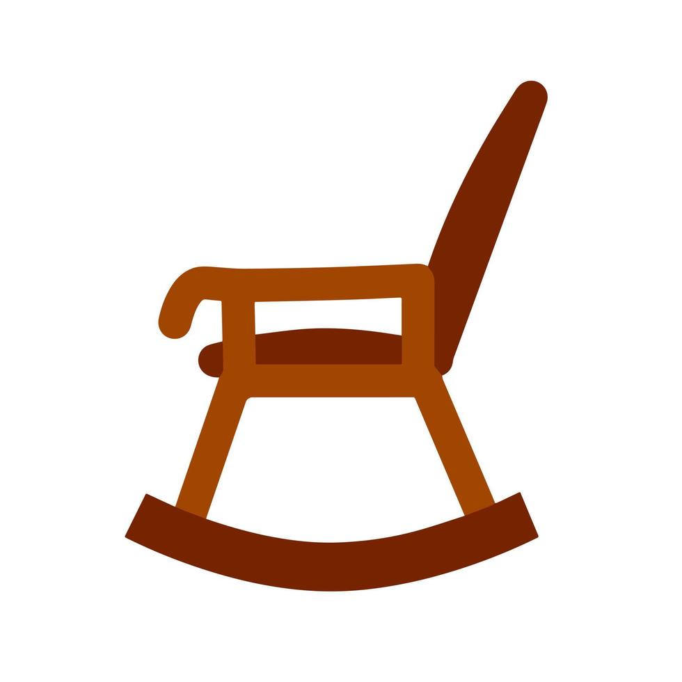 fauteuil à bascule. fauteuil en bois. vecteur