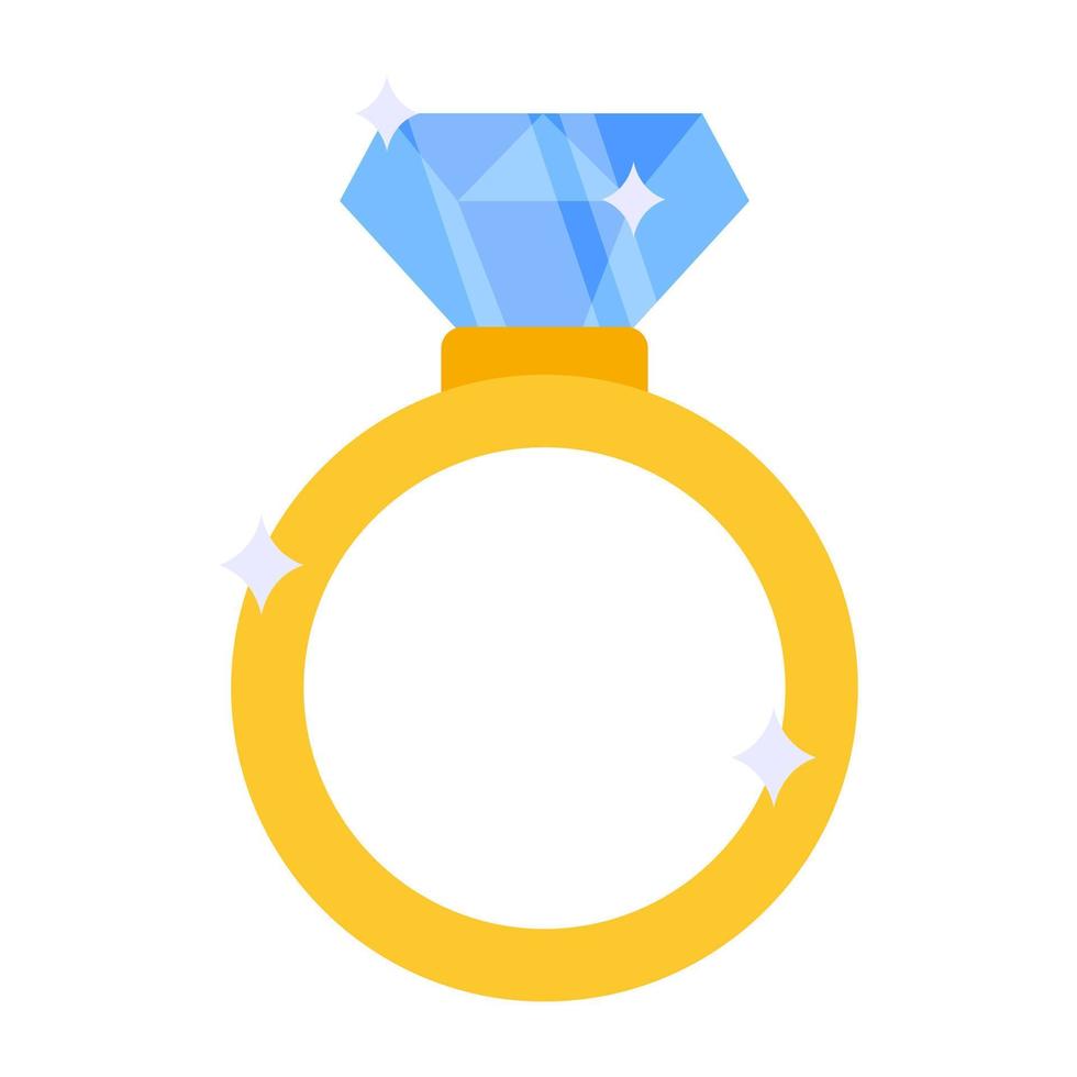 icône de conception parfaite de la bague en diamant vecteur