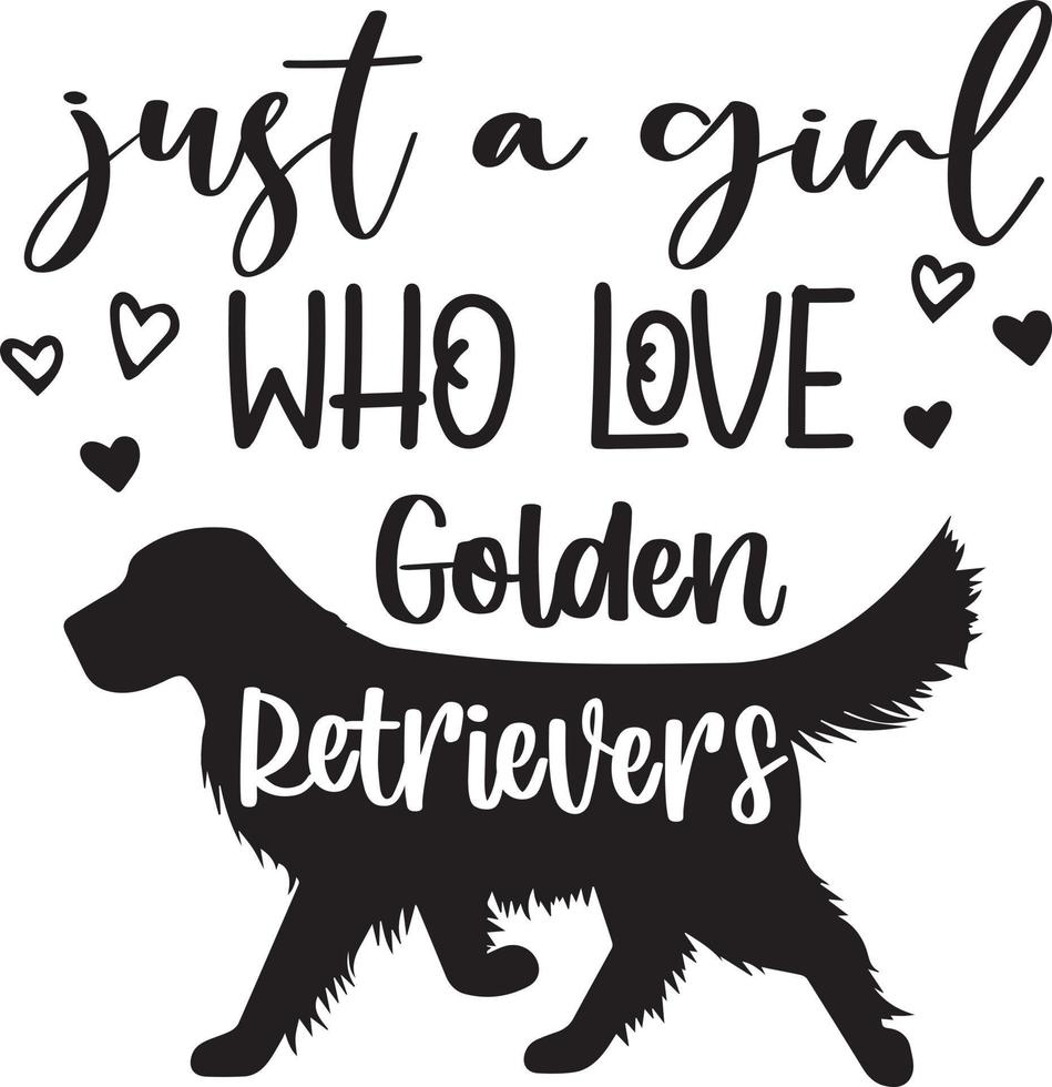 juste une fille qui aime les golden retrievers vecteur