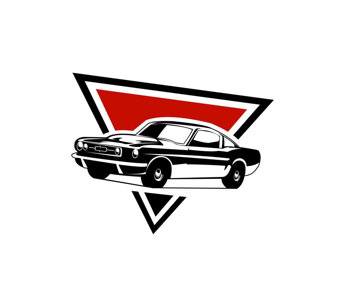 logo de muscle car - illustration vectorielle, conception d'emblème sur fond blanc vecteur