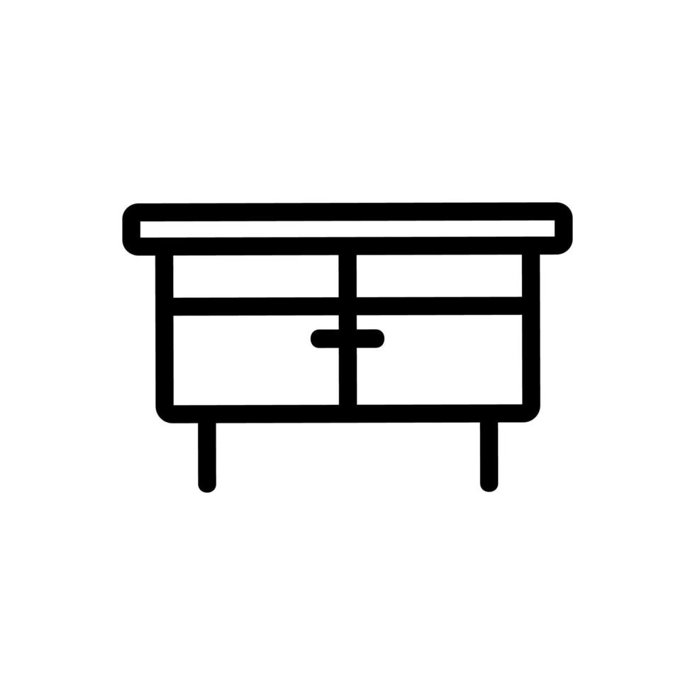 vecteur d'icône de table. illustration de symbole de contour isolé