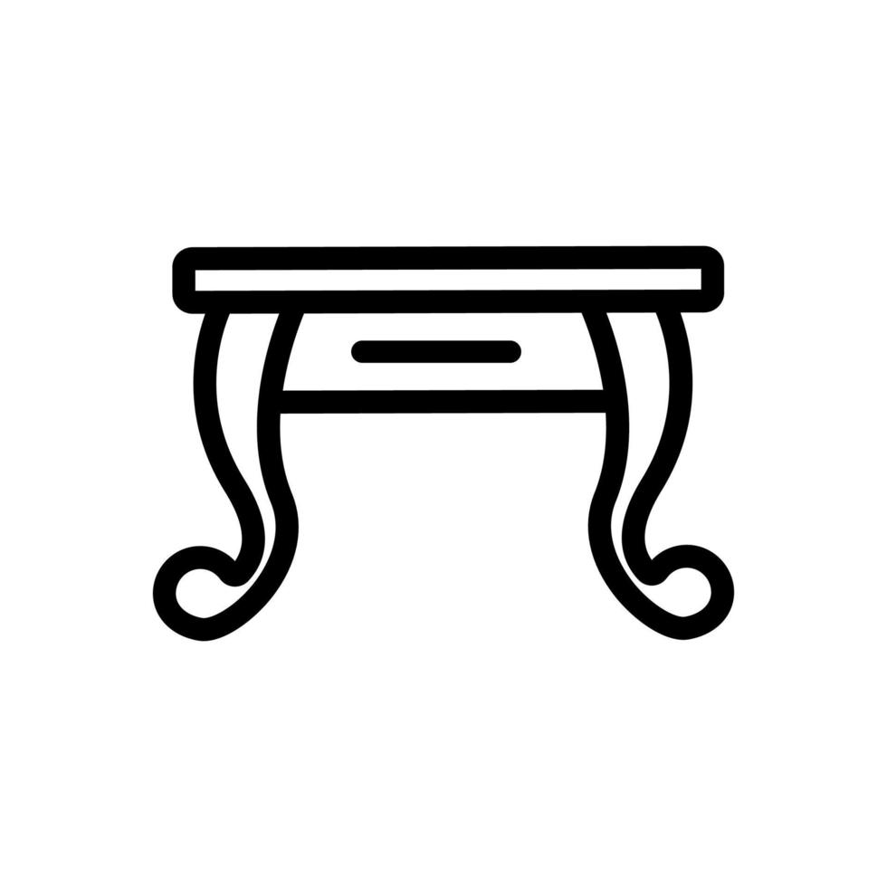 vecteur d'icône de table. illustration de symbole de contour isolé