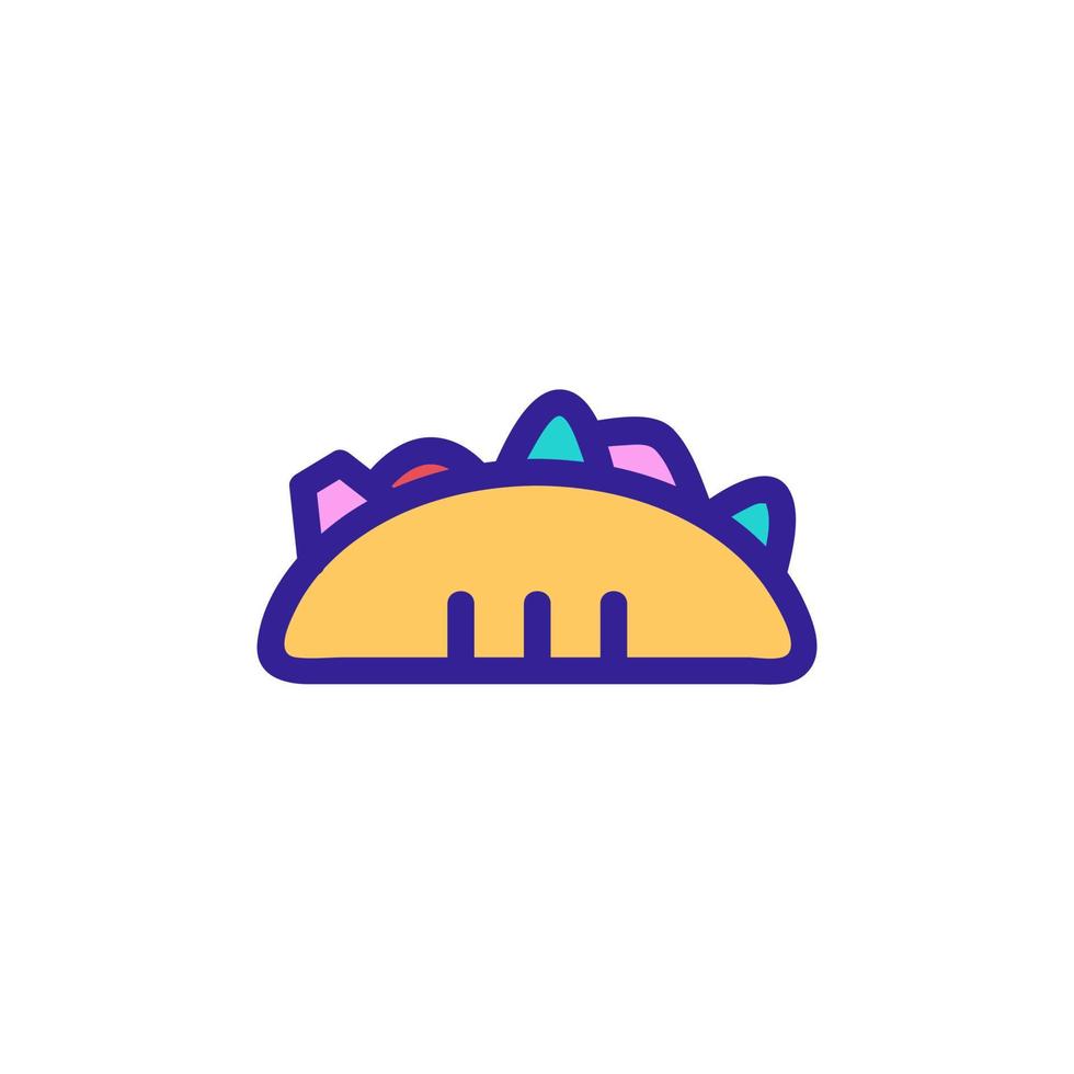 vecteur d'icône de tacos. illustration de symbole de contour isolé