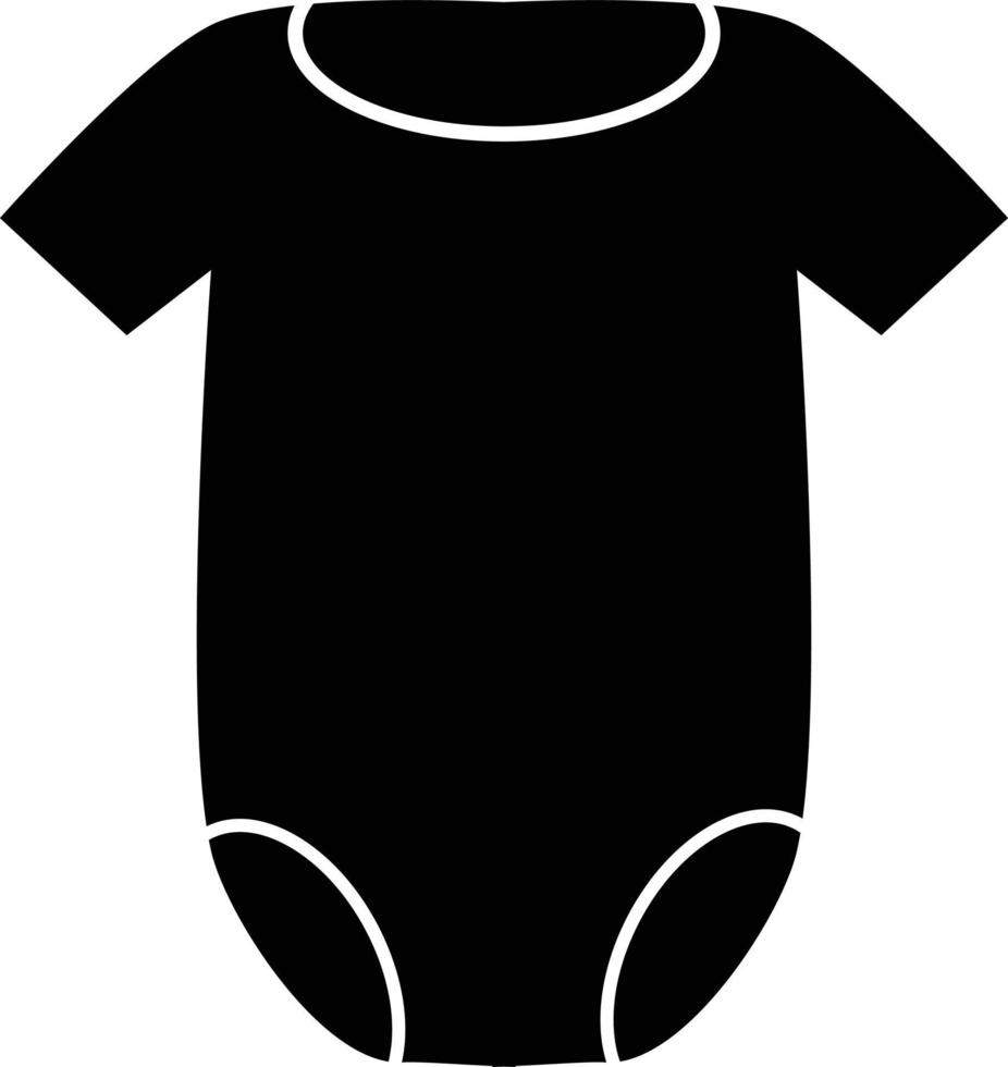 icône de tissu bébé sur fond blanc. signe de body bébé. style plat. vecteur