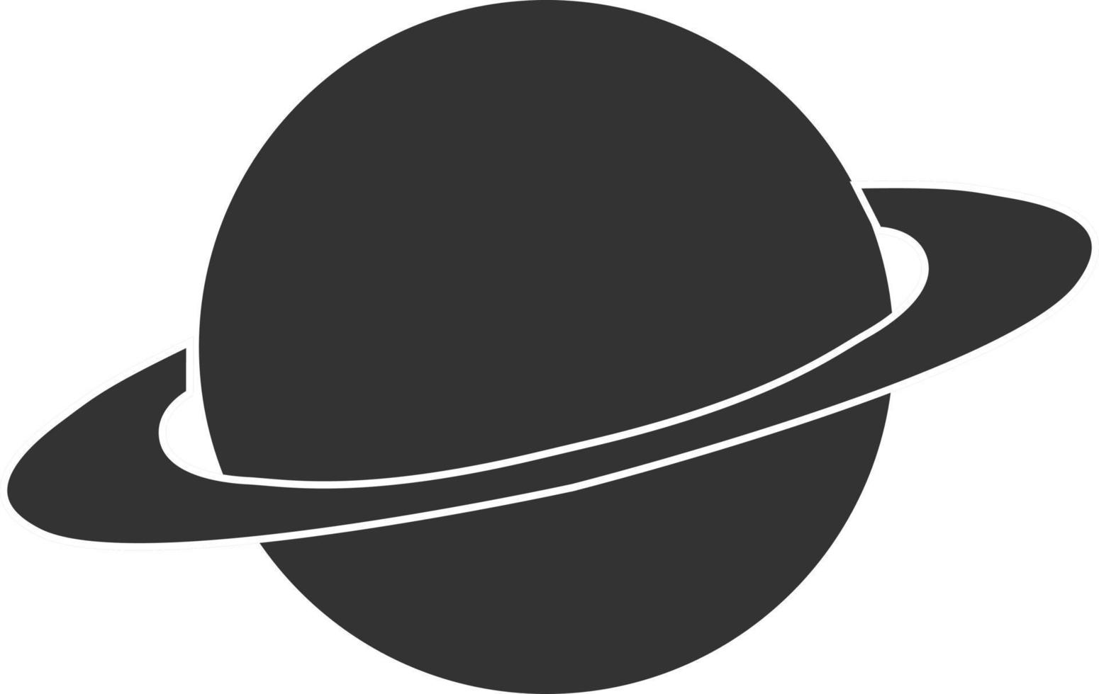 icône de saturne sur fond blanc. style plat. icône de la planète pour la conception, le logo, l'application, l'interface utilisateur de votre site Web. symbole de la planète. vecteur