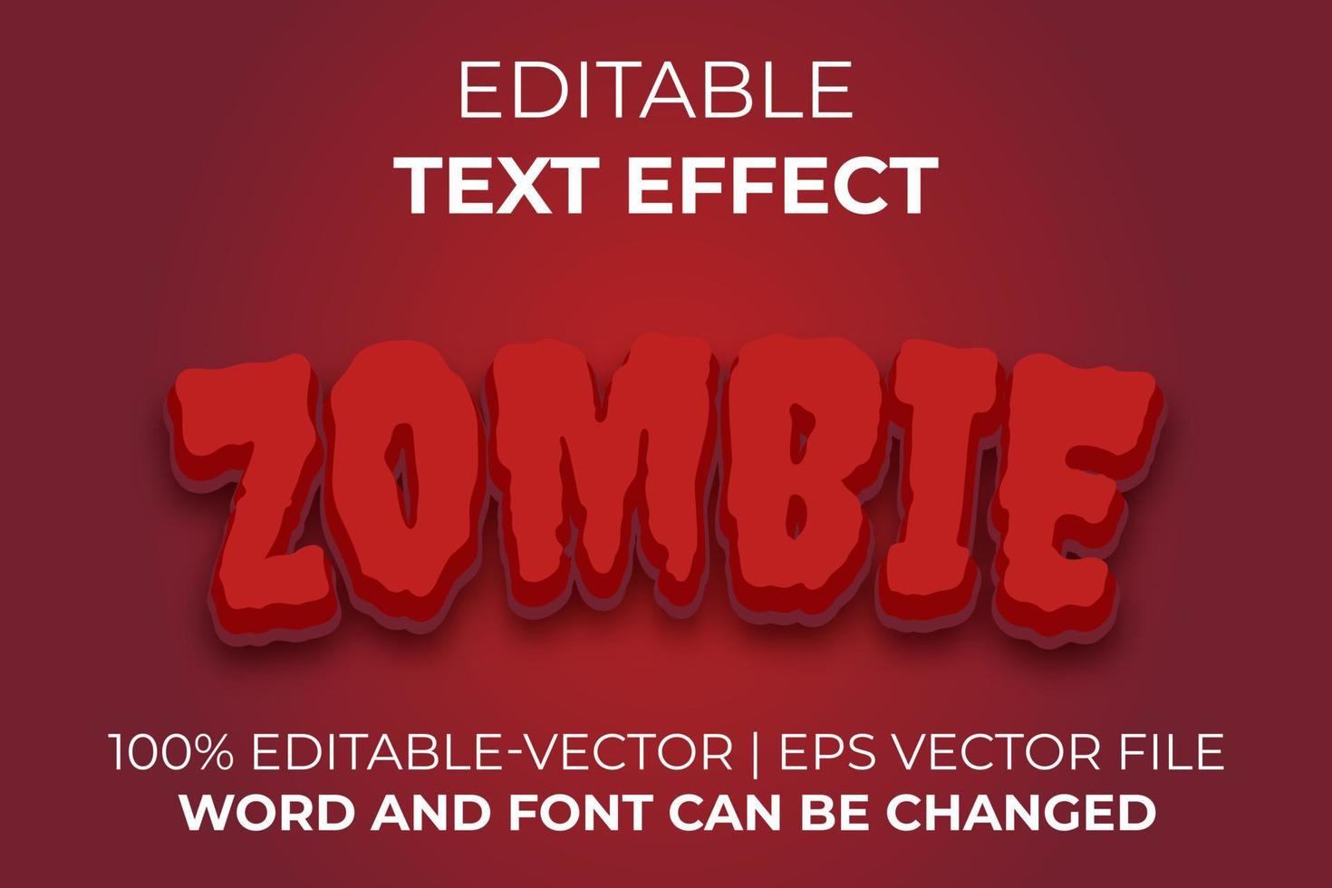 effet de texte zombie, facile à modifier vecteur