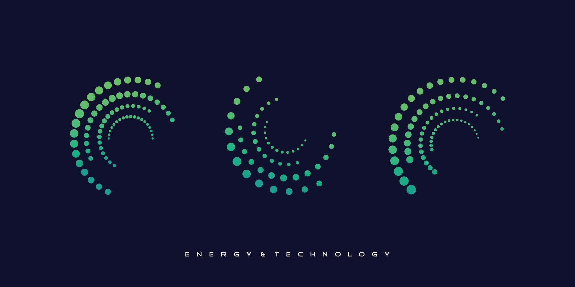 logo énergétique avec vecteur premium de concept créatif