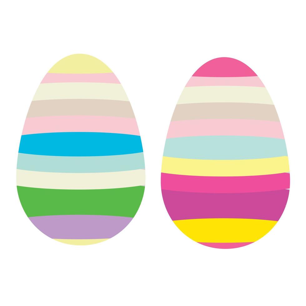 oeufs de pâques pour vacances oeufs colorés pour la décoration illustration vectorielle vecteur