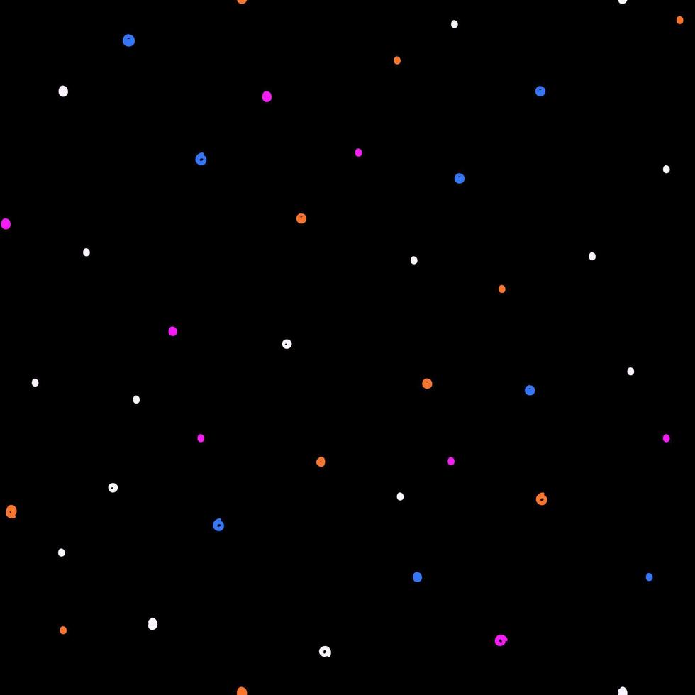 fond vectorielle continue avec des confettis colorés sur fond noir. vecteur