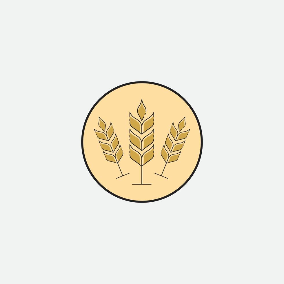 vecteur de logo de blé agricole