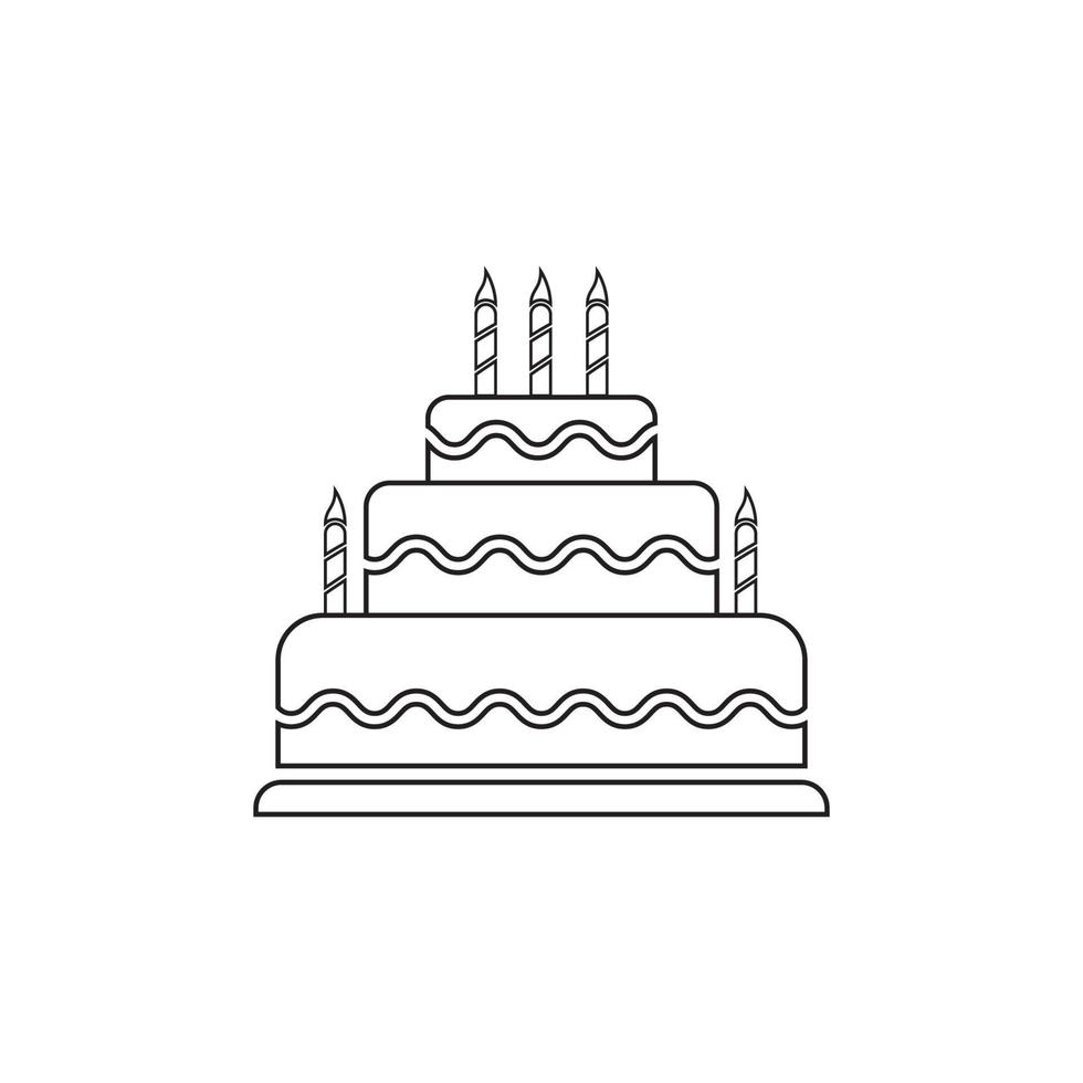 gâteau signe icône illustration vectorielle vecteur