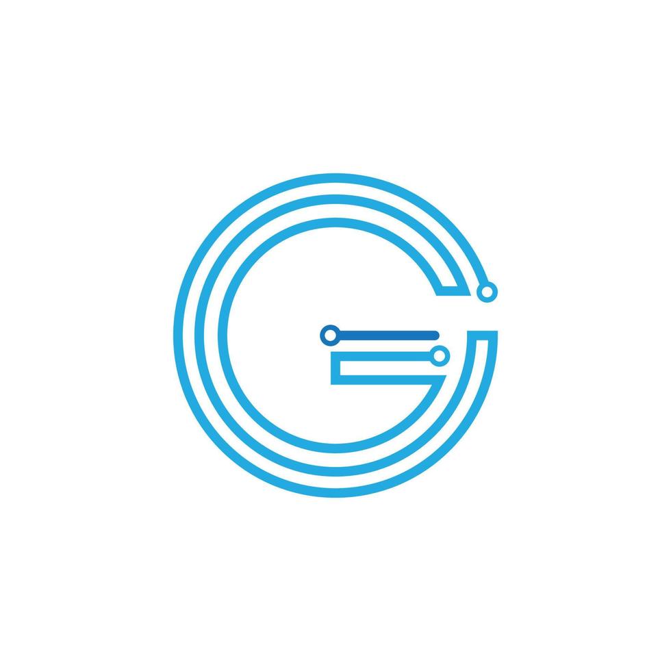 modèle de logo de lettre g vecteur