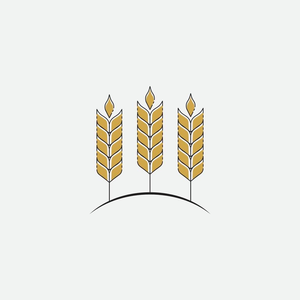 vecteur de logo de blé agricole