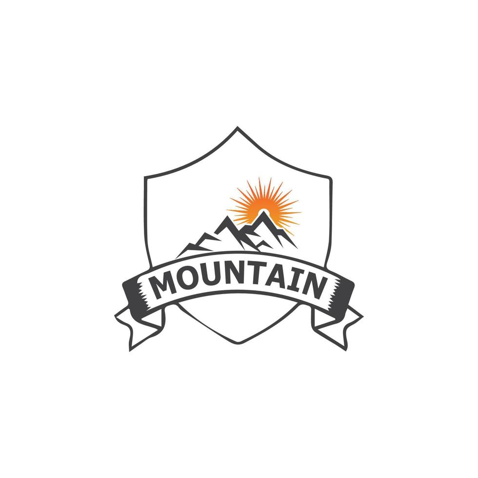 logo d & # 39; icône de montagne vecteur