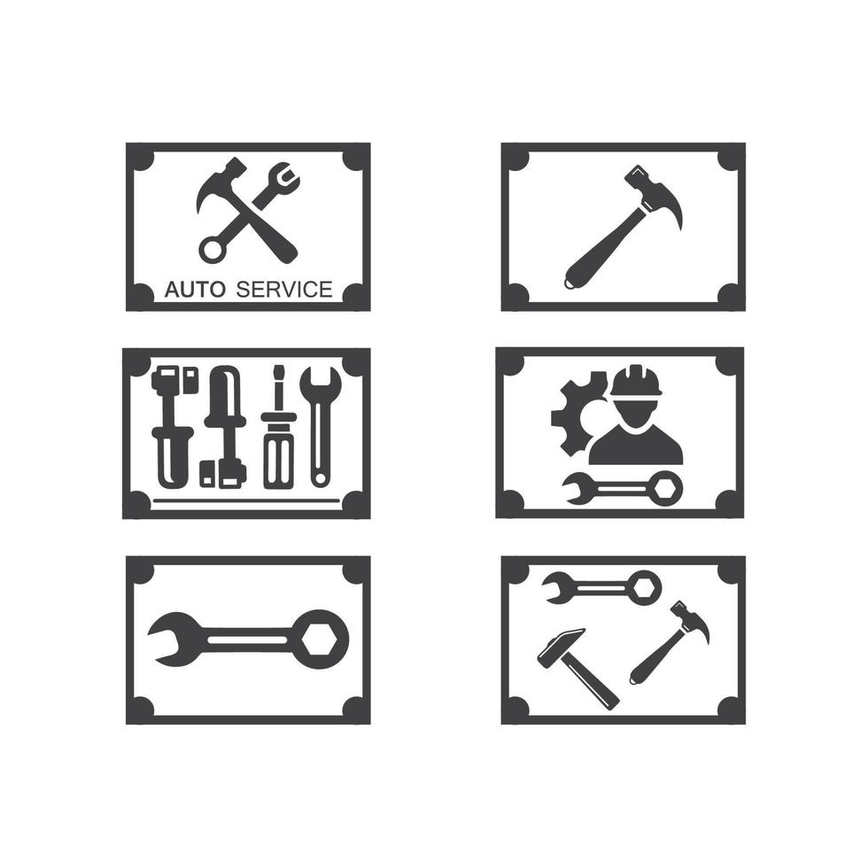 modèle de conception d'illustration d'icône vectorielle d'outils de service vecteur