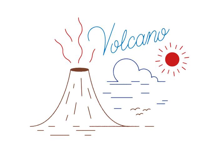 Vecteur volcan gratuit