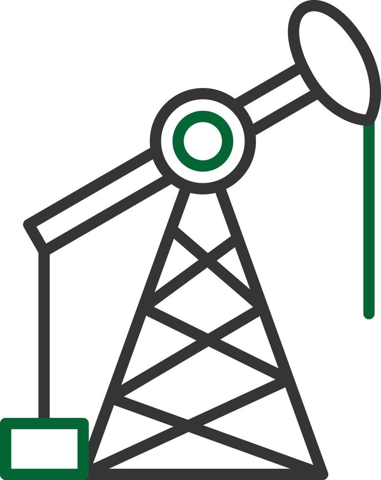 ligne de l'industrie pétrolière deux couleurs vecteur