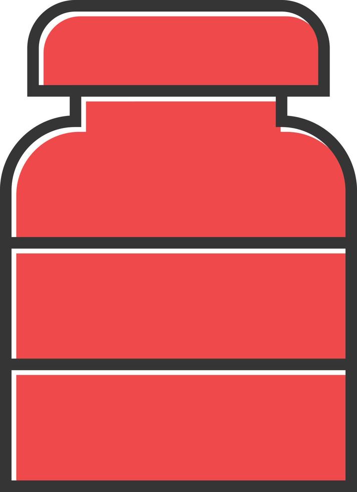 icône remplie de bouteille de pilules vecteur