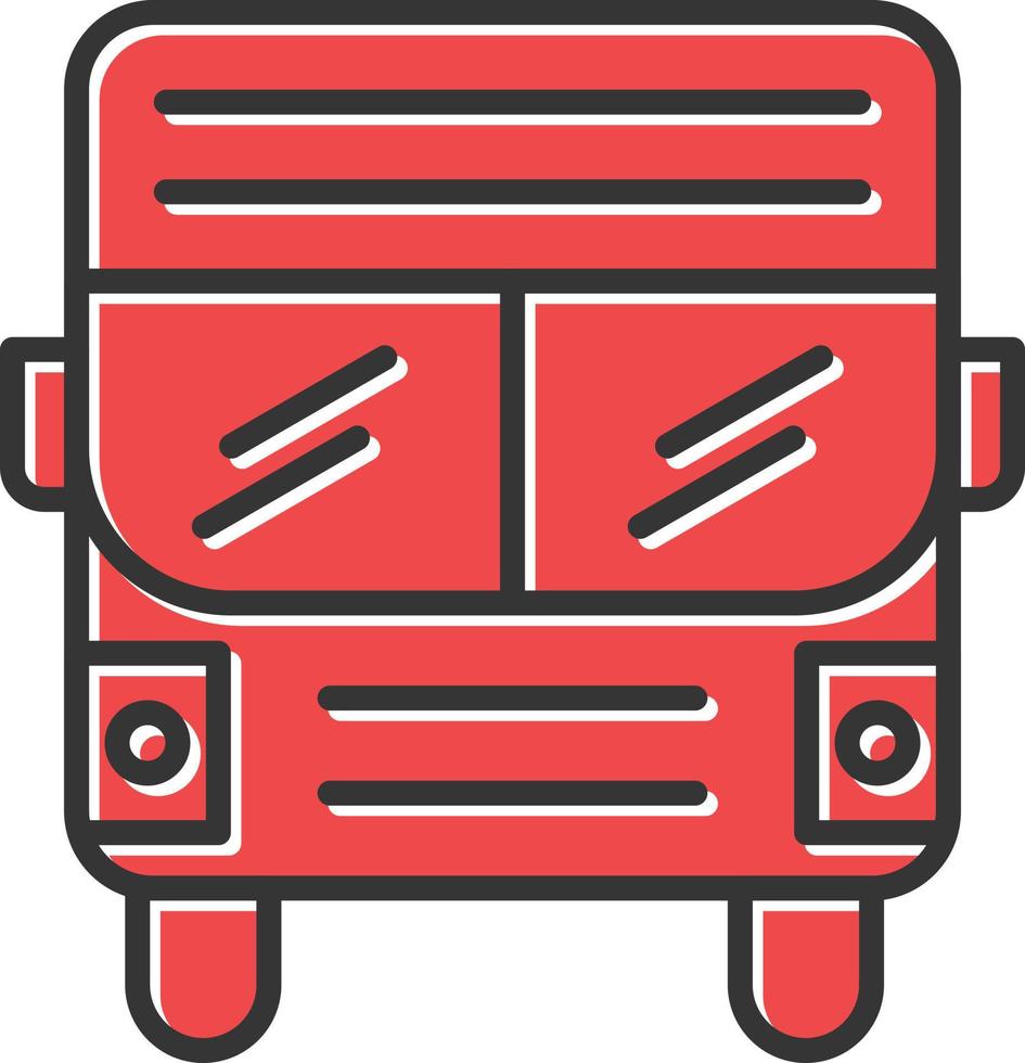 icône remplie d'autobus scolaire vecteur