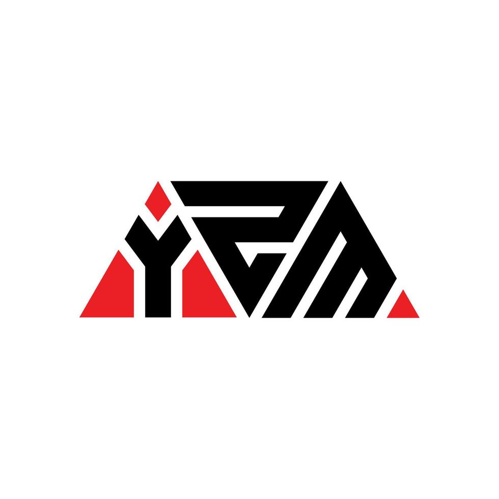 création de logo de lettre triangle yzm avec forme de triangle. monogramme de conception de logo triangle yzm. modèle de logo vectoriel triangle yzm avec couleur rouge. logo triangulaire yzm logo simple, élégant et luxueux. yzm