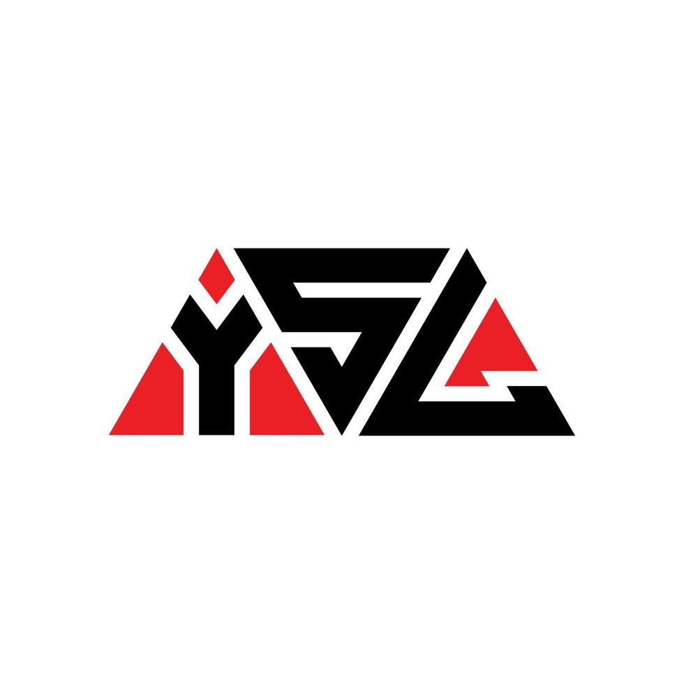 création de logo de lettre triangle ysl avec forme de triangle. monogramme de conception de logo triangle ysl. modèle de logo vectoriel triangle ysl avec couleur rouge. logo triangulaire ysl logo simple, élégant et luxueux. ysl