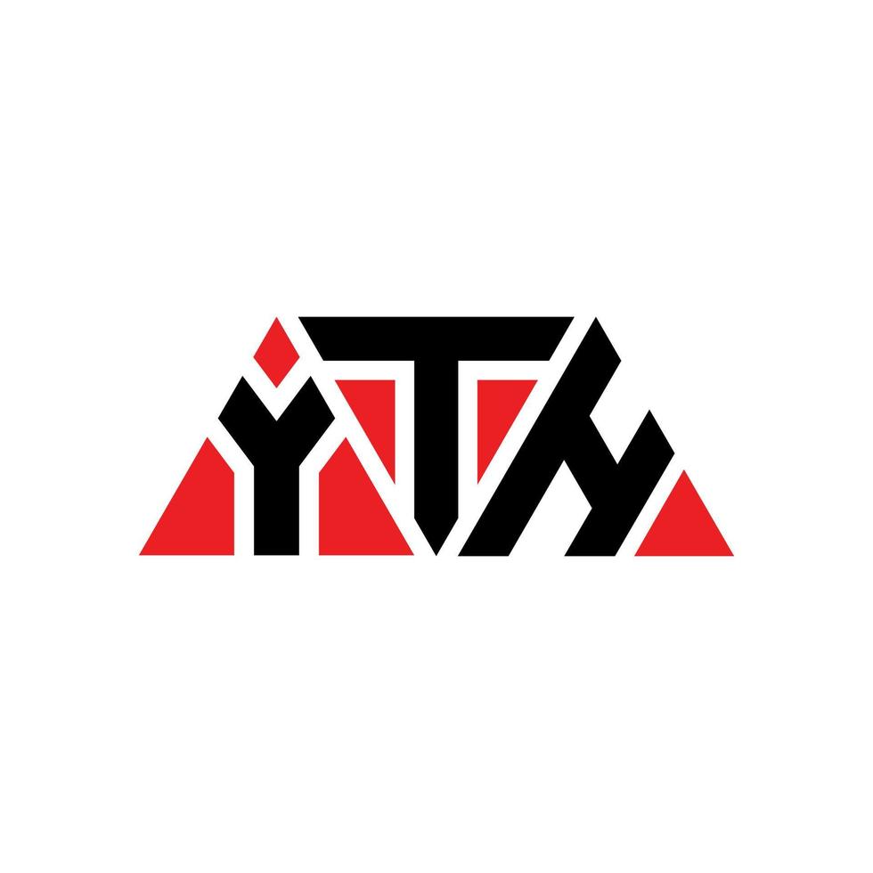 création de logo de lettre triangle yth avec forme de triangle. yth monogramme de conception de logo triangle. yth modèle de logo vectoriel triangle avec couleur rouge. yth logo triangulaire logo simple, élégant et luxueux. yth