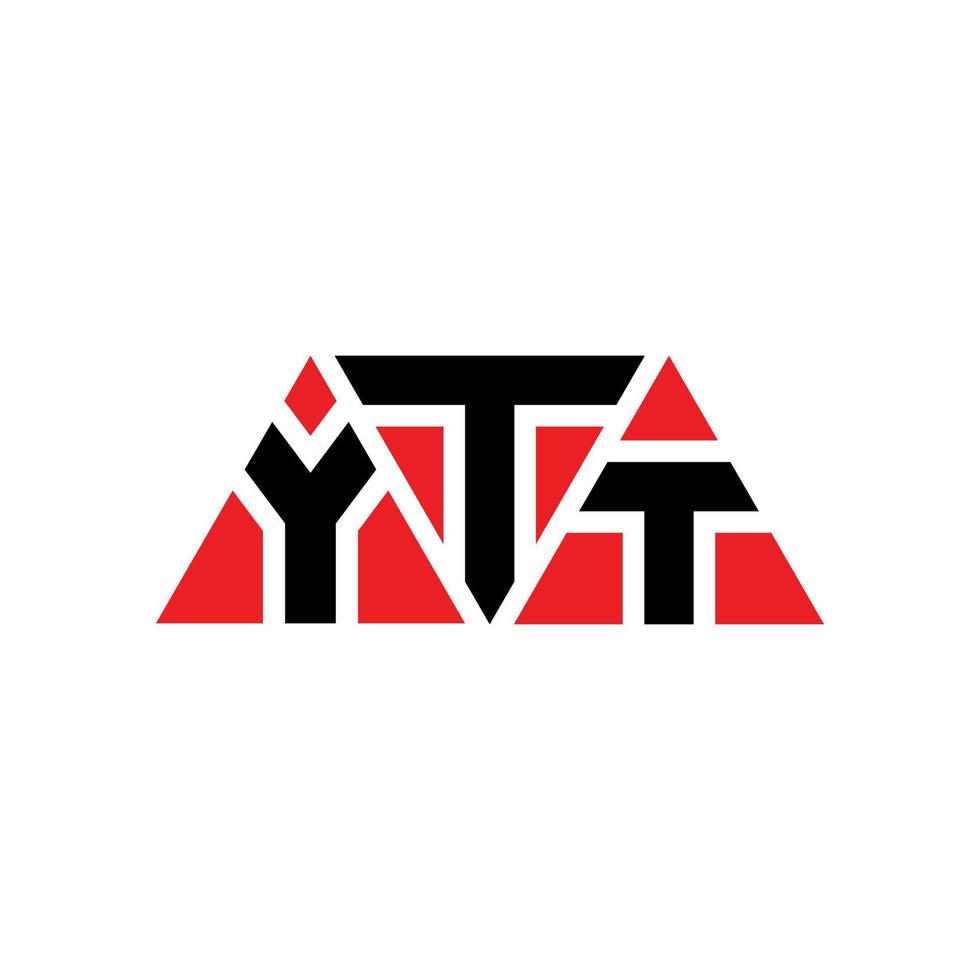 création de logo de lettre triangle ytt avec forme de triangle. monogramme de conception de logo triangle ytt. modèle de logo vectoriel triangle ytt avec couleur rouge. ytt logo triangulaire logo simple, élégant et luxueux. ytt