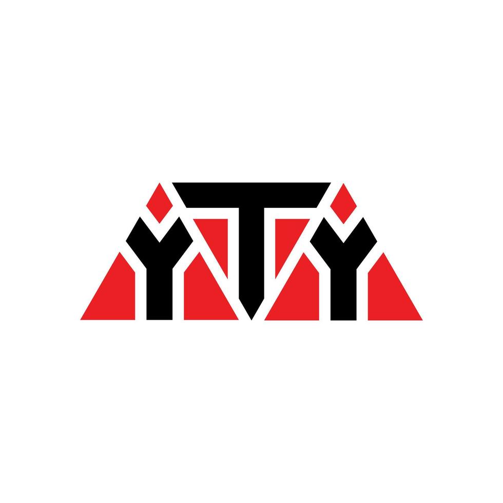 création de logo de lettre triangle yty avec forme de triangle. yty monogramme de conception de logo triangle. yty modèle de logo vectoriel triangle avec couleur rouge. yty logo triangulaire logo simple, élégant et luxueux. yté