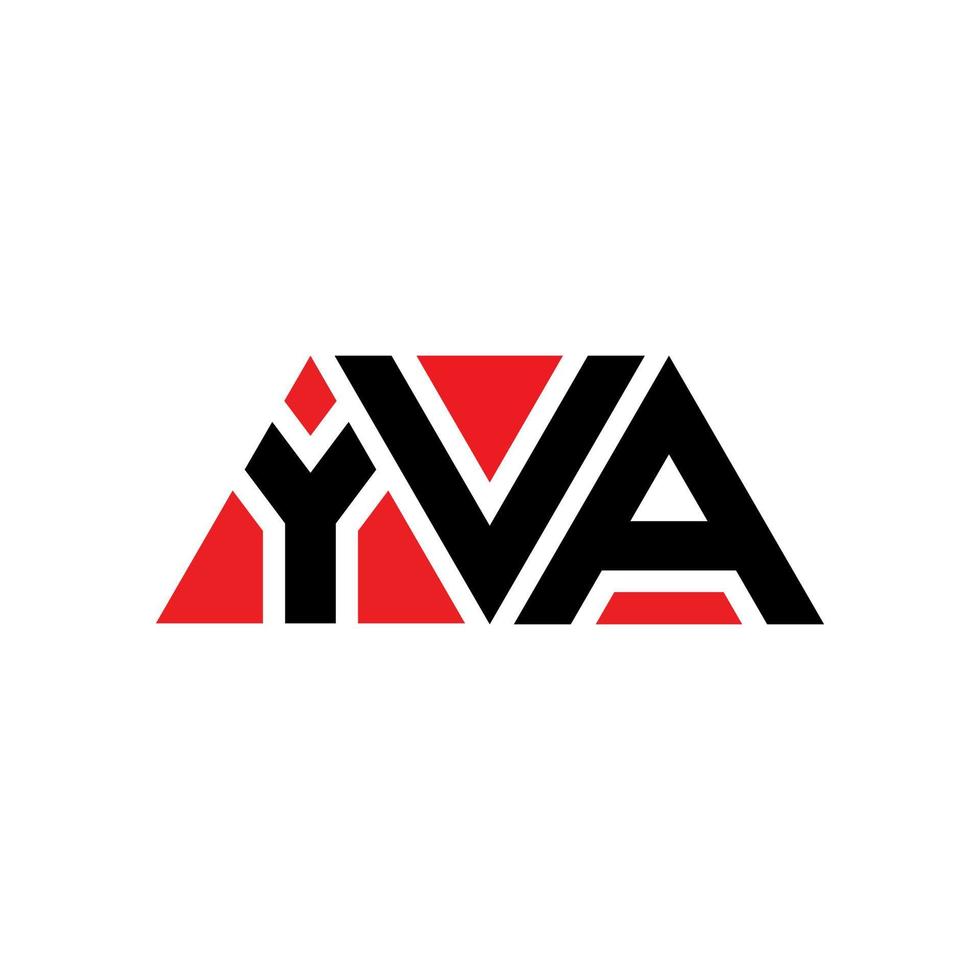 création de logo de lettre triangle yva avec forme de triangle. monogramme de conception de logo triangle yva. modèle de logo vectoriel triangle yva avec couleur rouge. logo triangulaire yva logo simple, élégant et luxueux. yva
