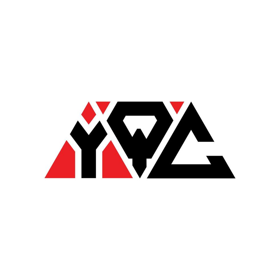 création de logo de lettre triangle yqc avec forme de triangle. monogramme de conception de logo triangle yqc. modèle de logo vectoriel triangle yqc avec couleur rouge. logo triangulaire yqc logo simple, élégant et luxueux. yqc