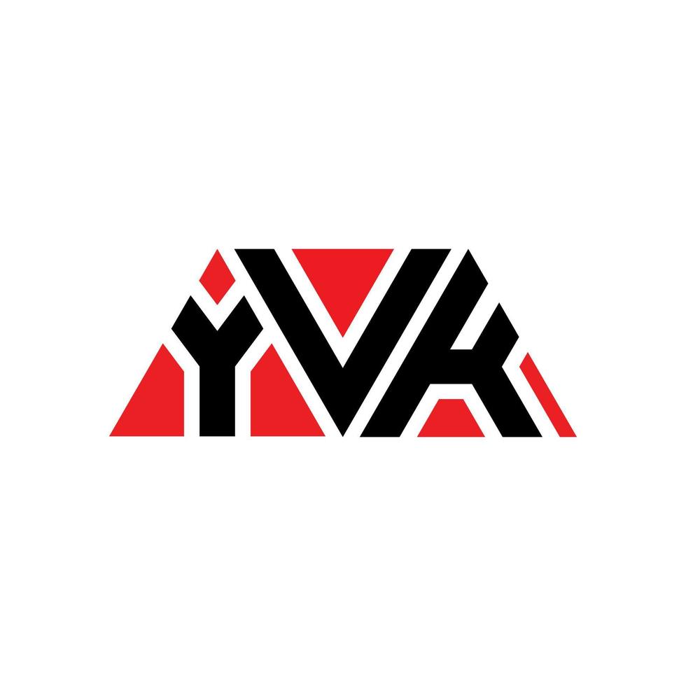 création de logo de lettre triangle yvk avec forme de triangle. monogramme de conception de logo triangle yvk. modèle de logo vectoriel triangle yvk avec couleur rouge. logo triangulaire yvk logo simple, élégant et luxueux. yvk