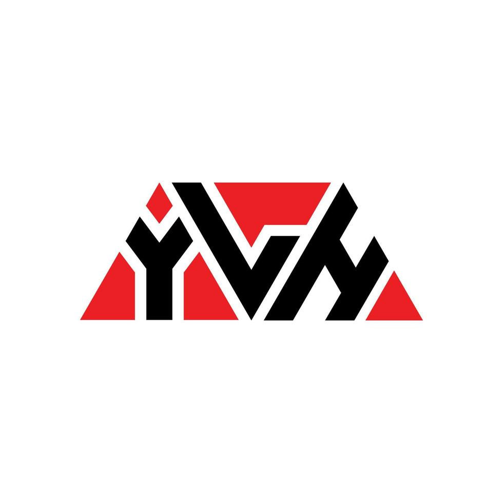 création de logo de lettre triangle ylh avec forme de triangle. monogramme de conception de logo triangle ylh. modèle de logo vectoriel triangle ylh avec couleur rouge. logo triangulaire ylh logo simple, élégant et luxueux. ylh