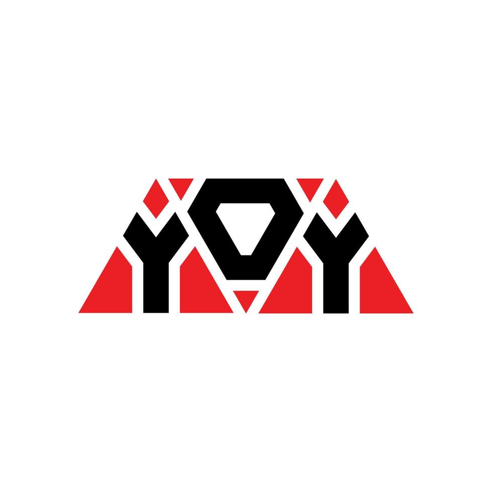 création de logo de lettre triangle yoy avec forme de triangle. monogramme de conception de logo triangle yoy. modèle de logo vectoriel triangle yoy avec couleur rouge. yoy logo triangulaire logo simple, élégant et luxueux. yoy