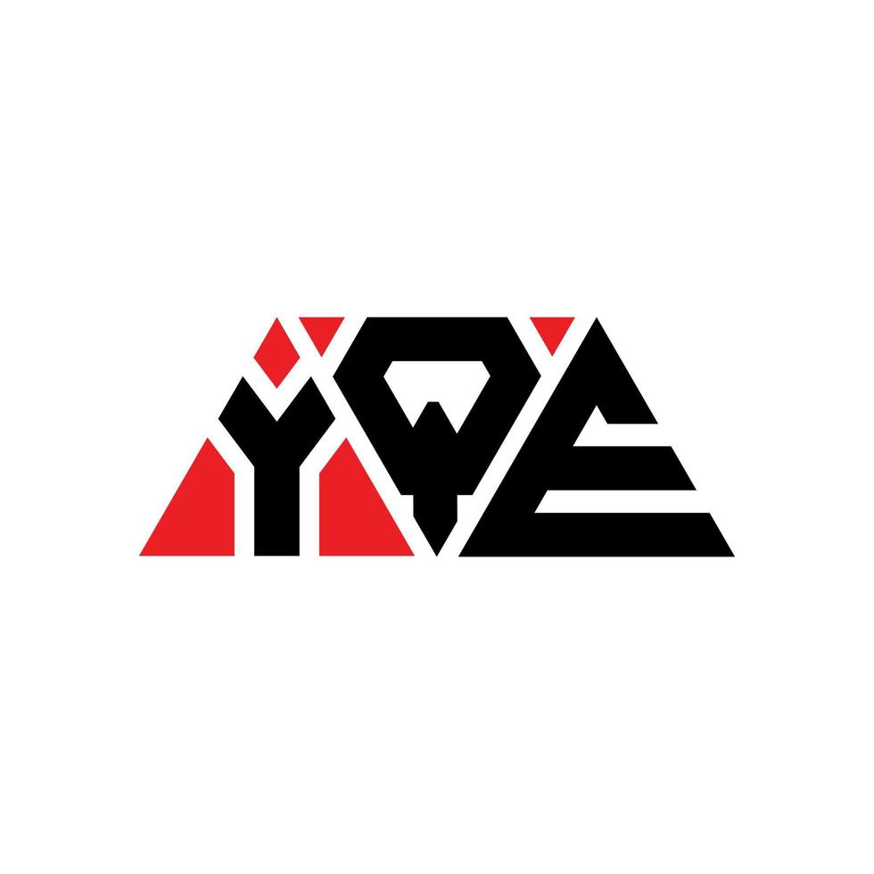 création de logo de lettre triangle yqe avec forme de triangle. monogramme de conception de logo triangle yqe. modèle de logo vectoriel triangle yqe avec couleur rouge. logo triangulaire yqe logo simple, élégant et luxueux. yqe